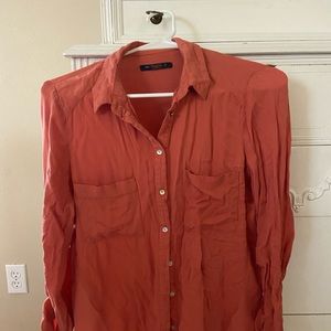 Salmon Bershka blouse